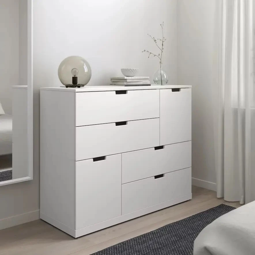 Комод с 6 ящиками - аналог IKEA  NORDLI, 90x90 см, белый (изображение №4)