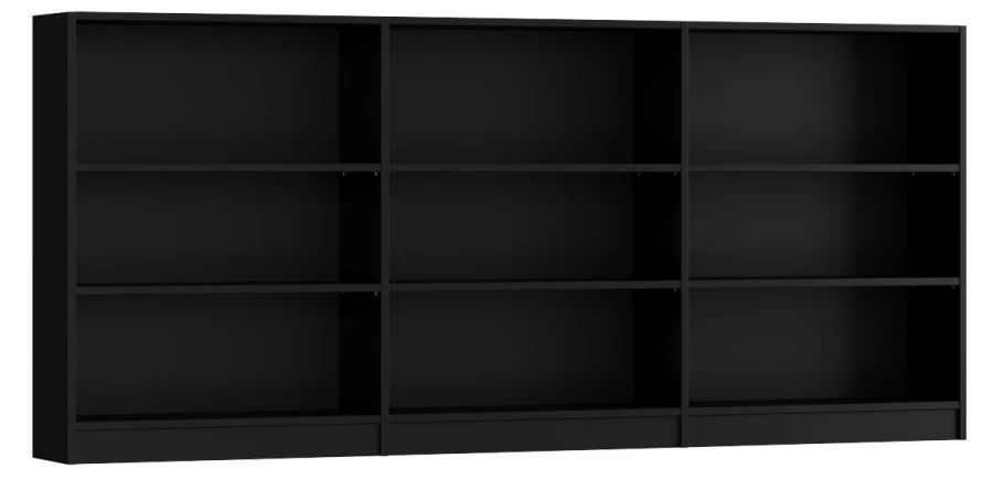 Стеллаж Билли аналог IKEA BILLY/OXBERG 106х240х28, черный (изображение №3)
