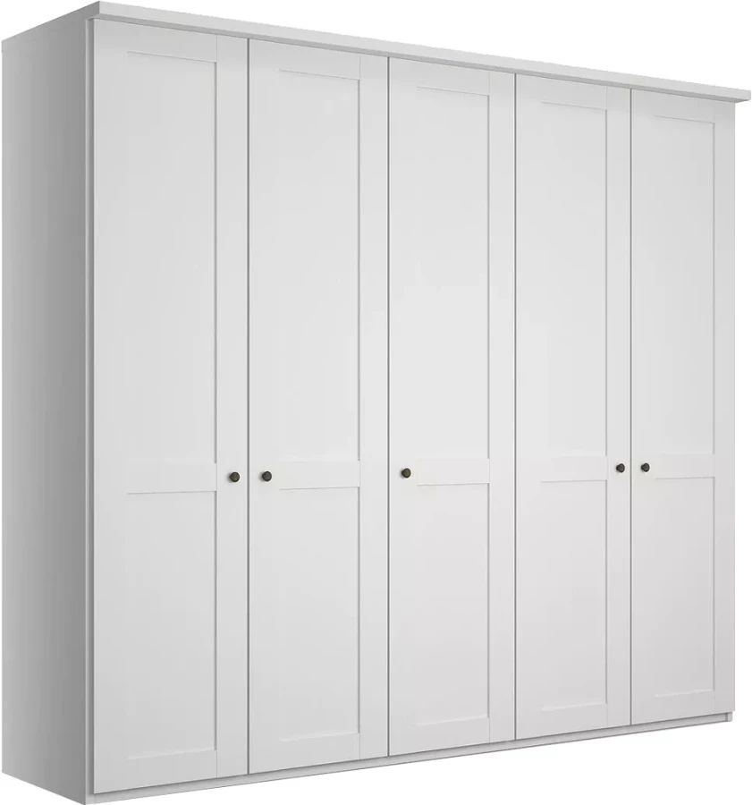 Шкаф распашной 5-ти дверный - аналог IKEA BRIMNES, 50х200х220 см, белый (изображение №1)