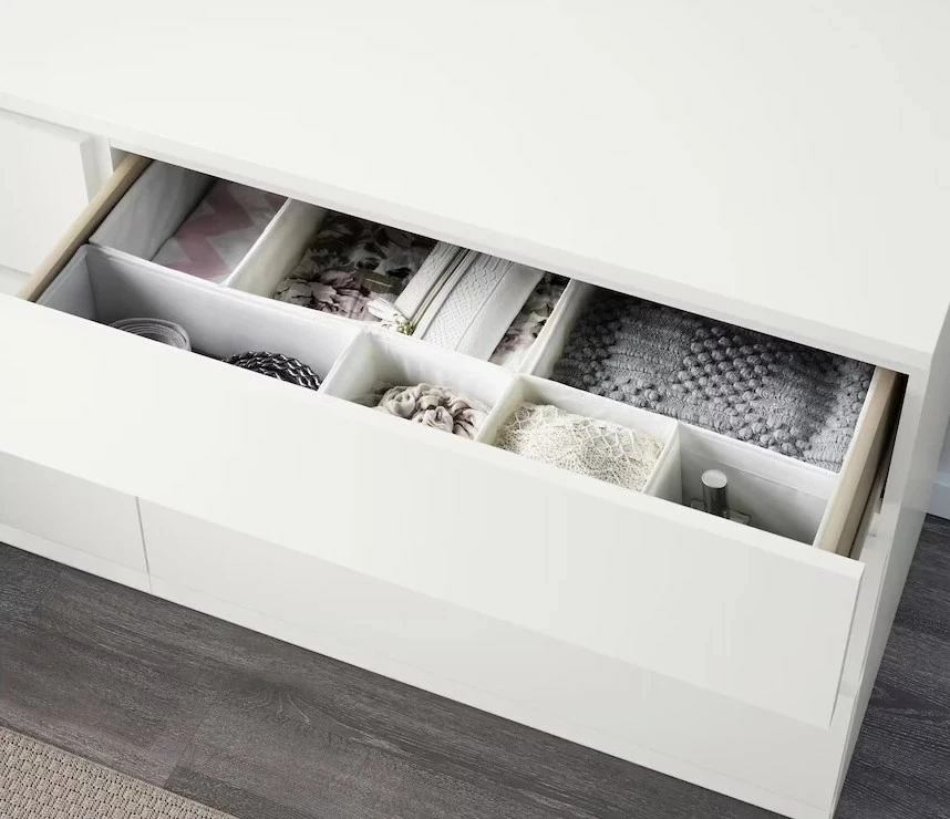 Комод с 6 ящиками - аналог IKEA MALM, 45x110 см, белый (изображение №5)
