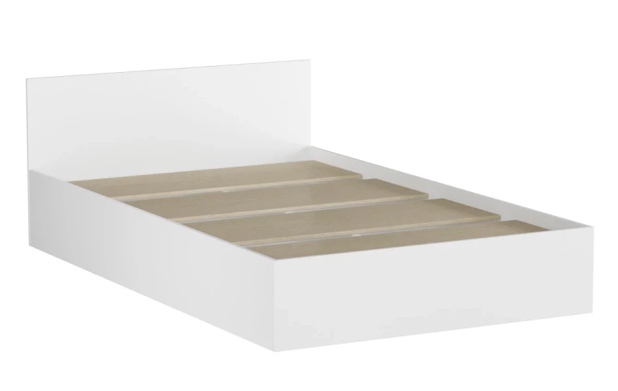 Кровать  - аналог IKEA MALM, 120х200 см, белая (изображение №3)