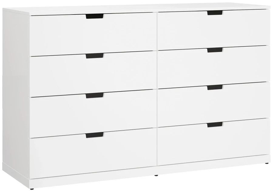 Комод с 8 ящиками - аналог IKEA  NORDLI, 120x90 см, белый (изображение №1)