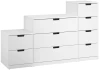 Комод с 9 ящиками - аналог IKEA  NORDLI, 120x90 см, белый (изображение №3)