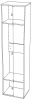 Шкаф 1 дверный - аналог IKEA BESTA, 40х50х210 см, аквамарин (изображение №2)