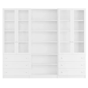 Шкаф книжный Билли-аналог IKEA BILLY/OXBERG 202х240х30,белый