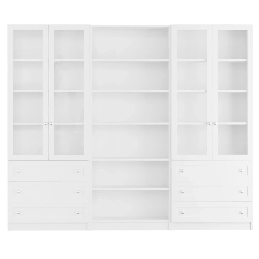 Шкаф книжный Билли-аналог IKEA BILLY/OXBERG 202х240х30,белый (изображение №3)