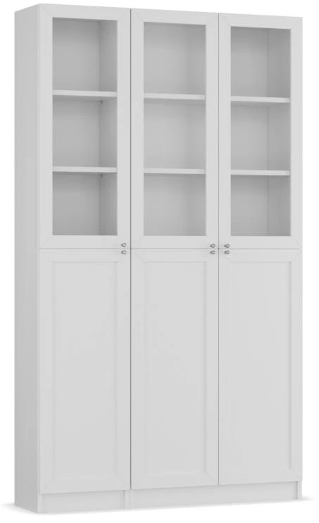 Стеллаж Билли - аналог IKEA BILLY/OXBERG, 120x30x202 см, белый