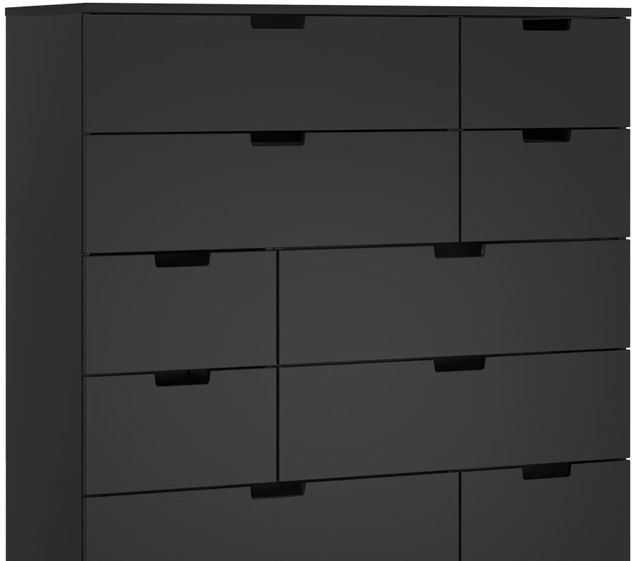 Комод с 12 ящиками - аналог IKEA  NORDLI, 90x130 см, черный (изображение №2)