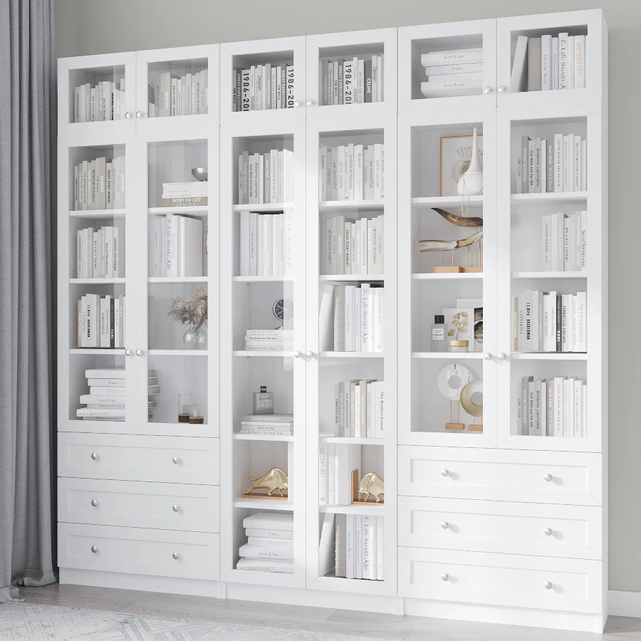 Шкаф книжный Билли 54 Белый М