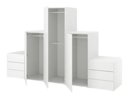 Шкаф модульный  - аналог IKEA OPPHUS ОПХУС, 300x57x181 см, белый (изображение №3)