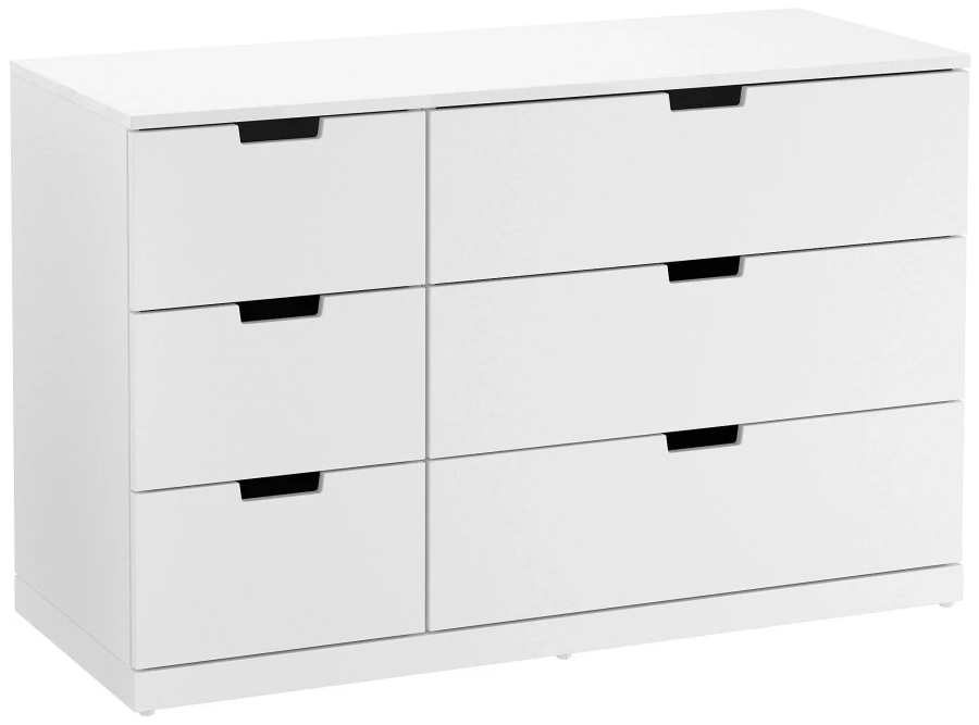 Комод с 6 ящиками - аналог IKEA  NORDLI, 90x70 см, белый (изображение №3)