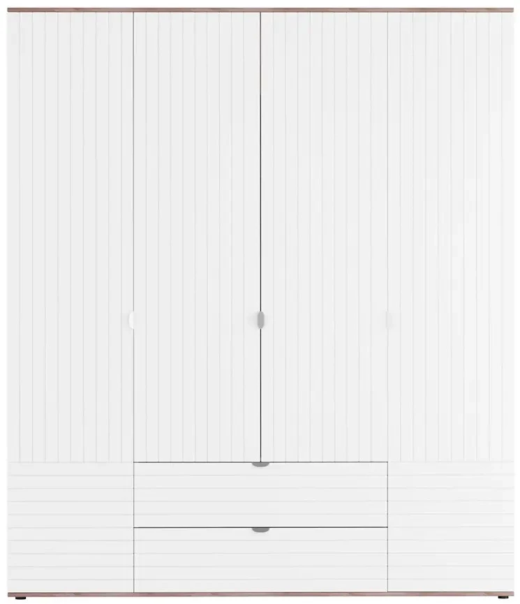 Шкаф распашной 4-х дверный - аналог IKEA BESTA, 50х185х215 см, белый (изображение №3)