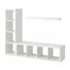Шкаф для ТВ - аналог IKEA BILLY/BESTA, 189x39x147 см, белый (изображение №3)