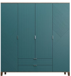 Шкаф распашной 6-ти дверный - аналог IKEA BESTA, 40х200х210 см, аквамарин