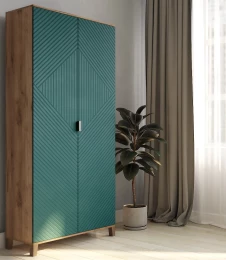 Шкаф распашной 2-х дверный - аналог IKEA BESTA, 40х100х210 см, аквамарин