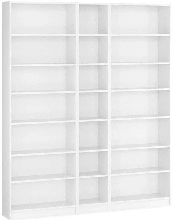Стеллаж Билли - аналог IKEA BILLY/OXBERG, 200x28x237 см, белый (изображение №1)