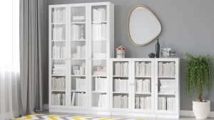 Шкаф книжный Билли 85 Белый ИКЕА (IKEA)