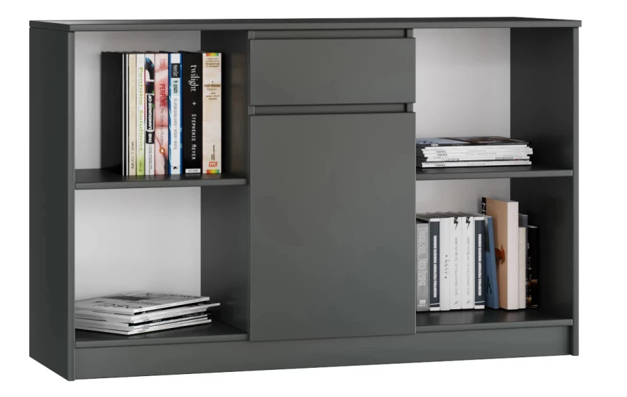 Тумба под ТВ с 2 ящиками- аналог IKEA MALM, 120х77х40 см, графит (изображение №1)