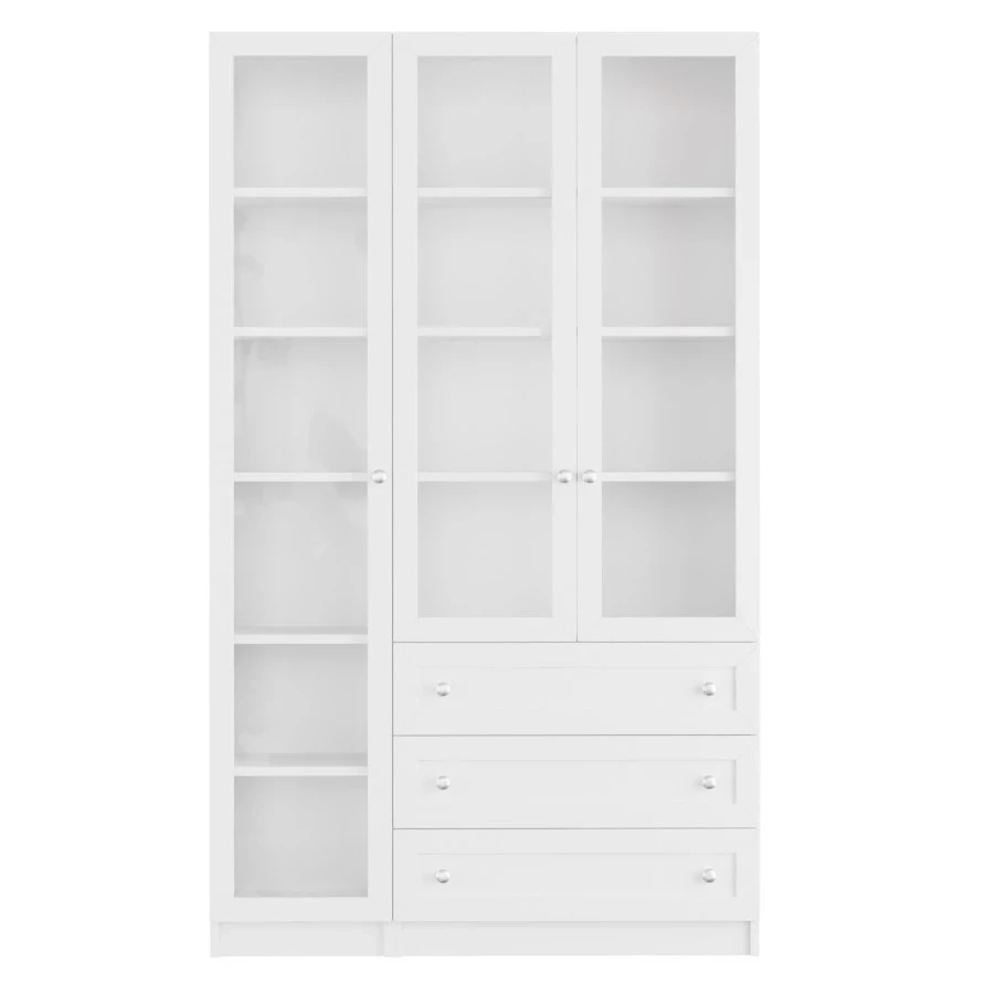 Шкаф книжный Билли-аналог IKEA BILLY/OXBERG 202х120х30,белый (изображение №3)