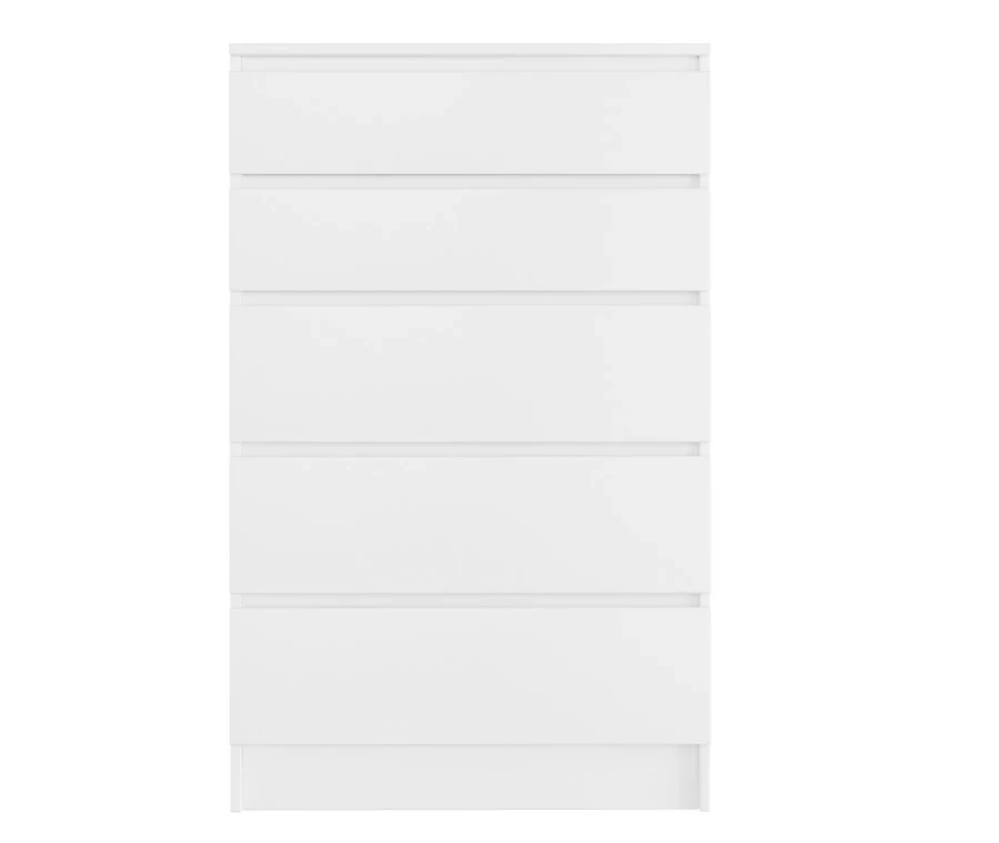Комод высокий с 5 ящиками - аналог IKEA MALM, 40х70х112 см, белый (изображение №3)