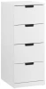 Комод с 4 ящиками - аналог IKEA  NORDLI, 30x90 см, белый