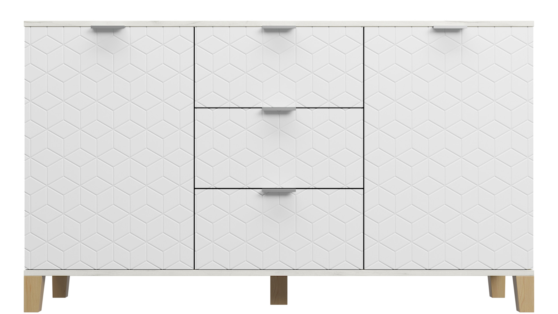 Комод с 5 ящиками - аналог IKEA BESTA, 40х140х80 см, молочный