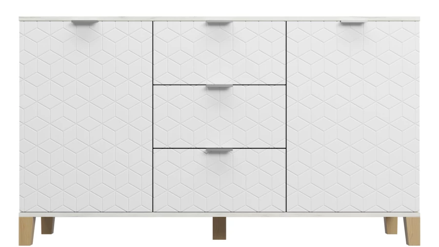 Комод с 5 ящиками - аналог IKEA BESTA, 40х140х80 см, молочный (изображение №1)