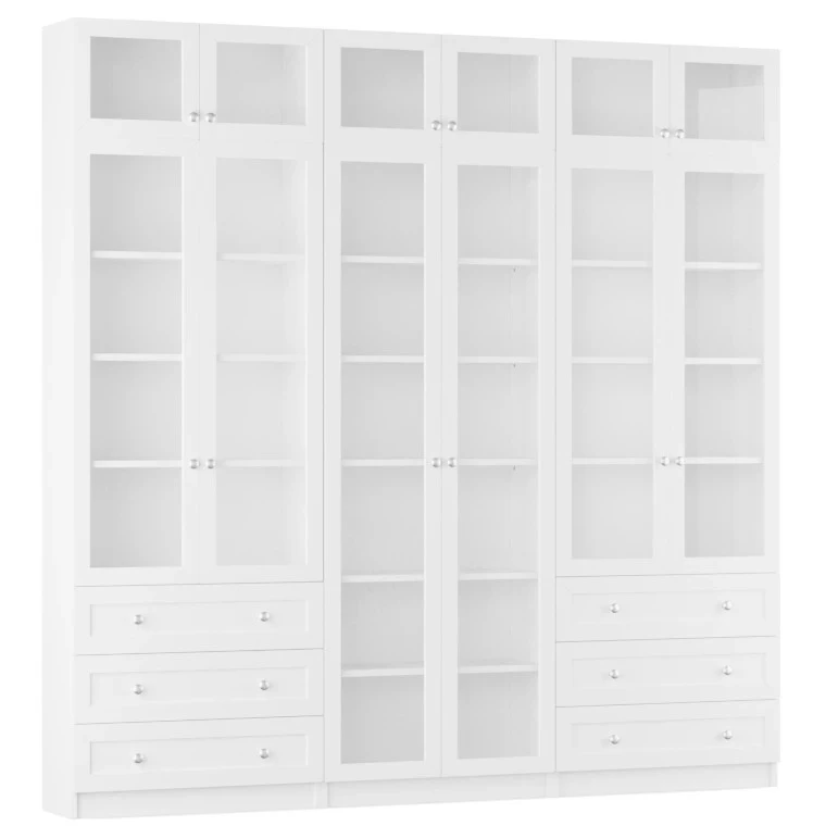Шкаф книжный Билли-аналог IKEA BILLY/OXBERG 237х240х30,белый (изображение №2)