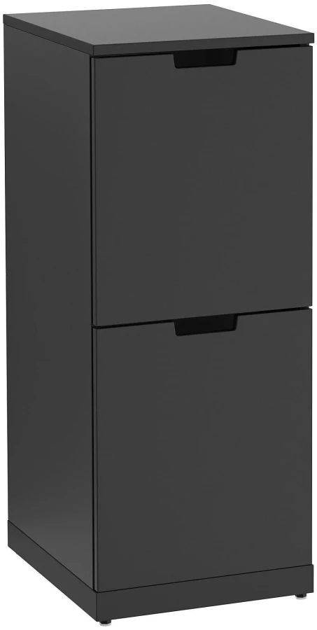 Комод с 2 ящиками - аналог IKEA  NORDLI, 30x90 см, черный (изображение №1)