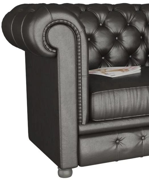 Кресло Честер (Честерфилд) черный (изображение №2)