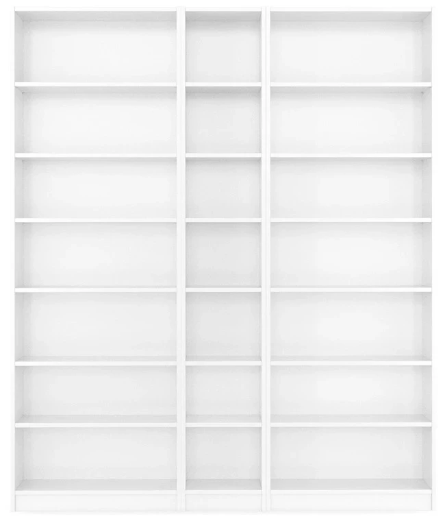 Стеллаж Билли - аналог IKEA BILLY/OXBERG, 200x28x237 см, белый (изображение №2)