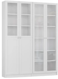 Стеллаж Билли - аналог IKEA BILLY/OXBERG, 160x30x202 см, белый