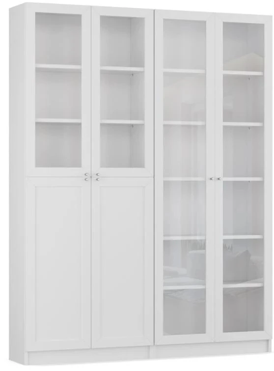 Стеллаж Билли - аналог IKEA BILLY/OXBERG, 160x30x202 см, белый (изображение №1)