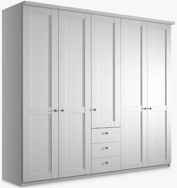 Шкаф распашной 5-ти дверный - аналог IKEA BRIMNES, 50х200х220 см, белый (изображение №1)