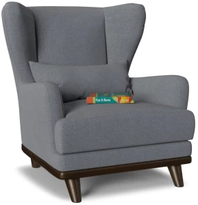 Кресло - аналог IKEA STRANDMON, 90х75х90 см, светлый серый