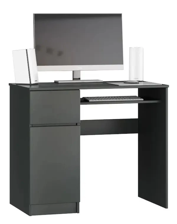 Стол письменный с 2 ящиками - аналог IKEA MALM, 90х50 см, графит (изображение №1)