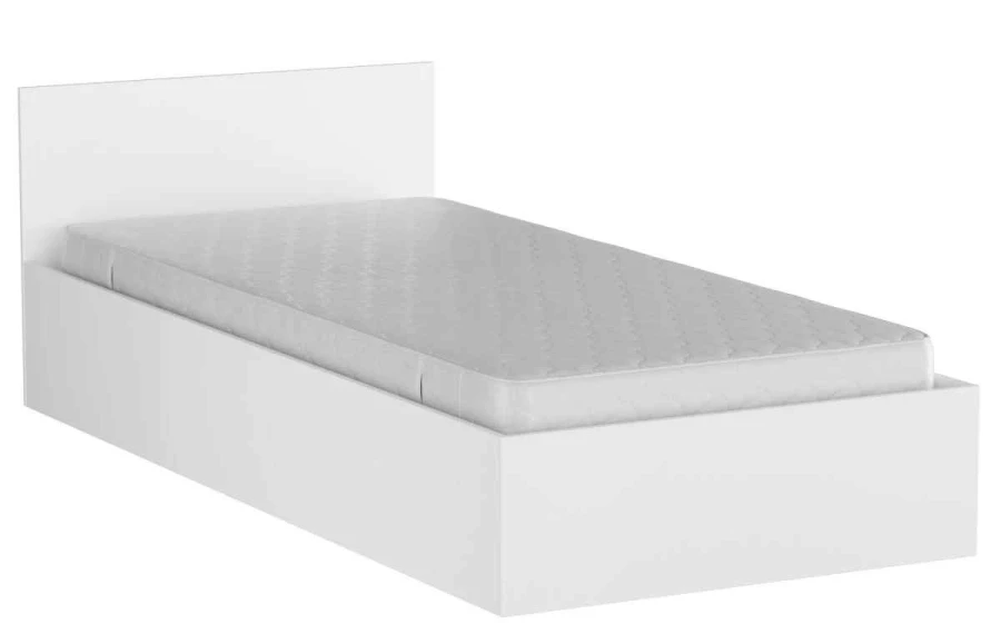 Кровать Морини 90 белая с матрасом Аскет (изображение №2)