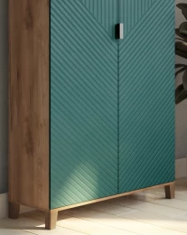 Шкаф распашной 2-х дверный - аналог IKEA BESTA, 40х100х210 см, аквамарин
