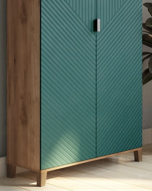 Шкаф распашной 2-х дверный - аналог IKEA BESTA, 40х100х210 см, аквамарин (изображение №3)