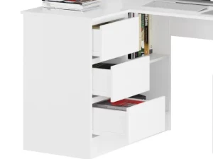 Стол компьютерный с 3 ящиками - аналог IKEA MALM, 85х124 см, белый