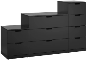 Комод с 9 ящиками - аналог IKEA NORDLI, 120x90 см, черный