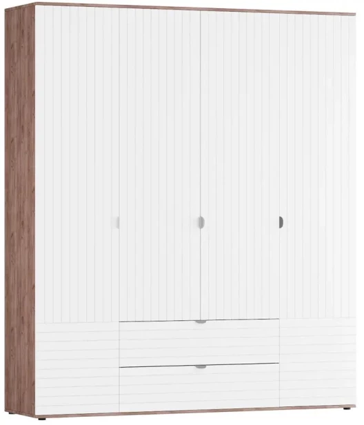 Шкаф распашной 4-х дверный - аналог IKEA BESTA, 50х185х215 см, белый (изображение №2)