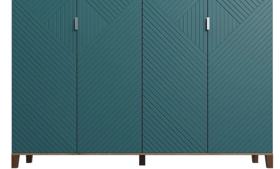 Шкаф распашной 4-х дверный - аналог IKEA BESTA, 40х200х210 см,  аквамарин (изображение №2)