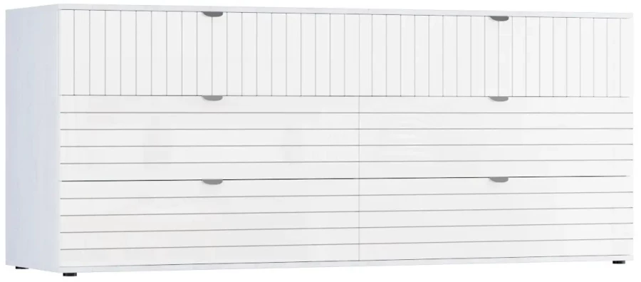 Комод с 6 ящиками - аналог IKEA BESTA, 50х185х76 см, белый (изображение №1)