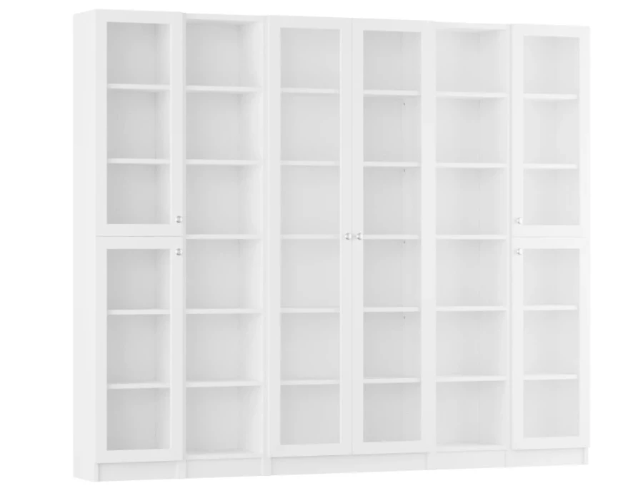 Шкаф книжный Билли- аналог IKEA BILLY/OXBERG 202х240х30, белый (изображение №2)
