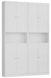 Стеллаж Билли - аналог IKEA BILLY/OXBERG, 160x30x237, белый