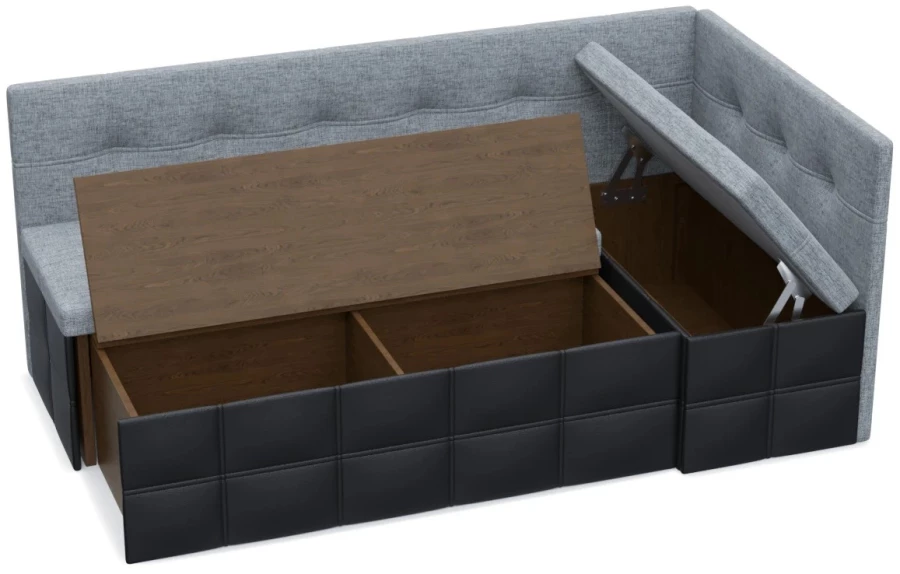 Диван кухонный угловой Домино Grey со спальным местом (изображение №4)