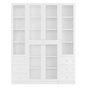 Шкаф книжный Билли-аналог IKEA BILLY/OXBERG 237х160х30,белый