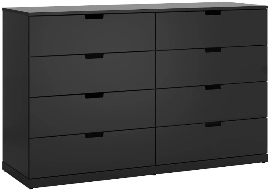 Комод с 8 ящиками - аналог IKEA  NORDLI, 120x90 см, черный (изображение №1)