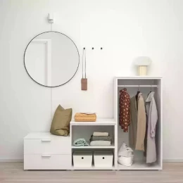 Шкаф модульный  - аналог IKEA OPPHUS ОПХУС, 180x57x123 см, белый